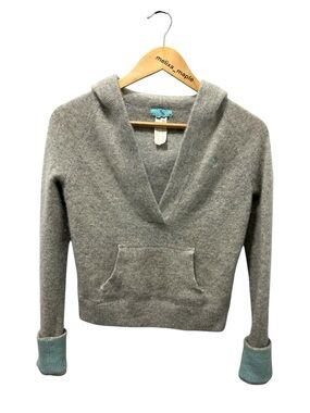Abercrombie & Fitch Vintage Medium Cashmere Hoodie Gray Made in Japan Quality